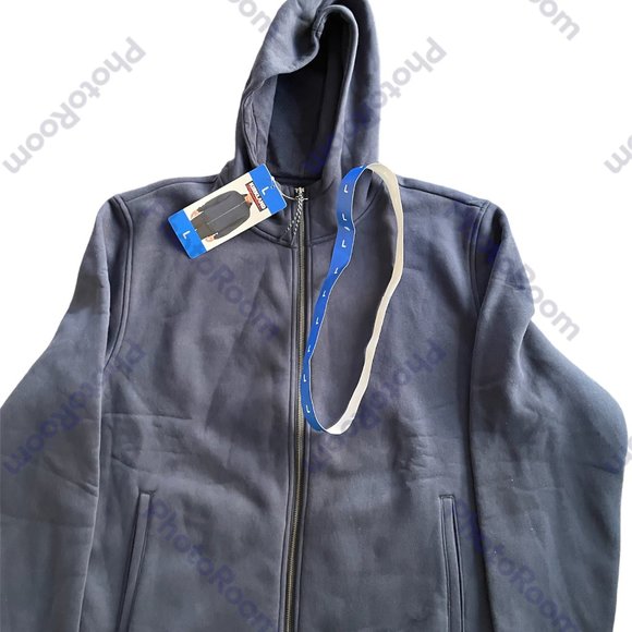 Men's Full Zip Hoodie Jacket, Kirkland signature, L, Blue, NWT - Picture 8 of 12